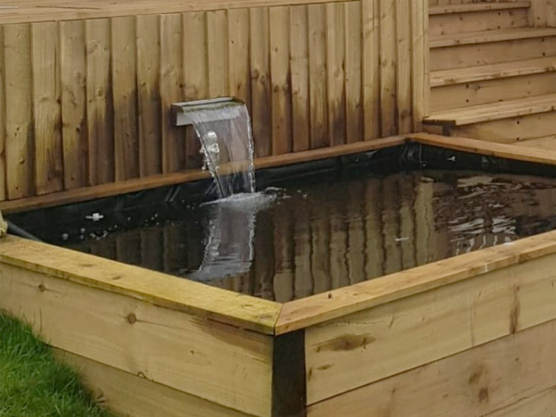 water feature designer nottingham, derby koi carp pond design 2
